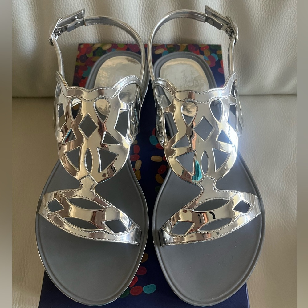 Stuart Weitzman Silver Gellyfisher Sandals